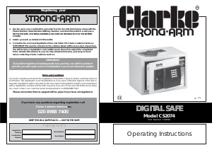 Manual Clarke CS2074 Safe