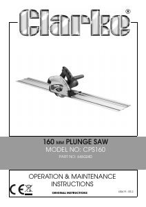 Manual Clarke CPS160 Track Saw