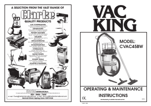 Handleiding Clarke CVAC45BW Stofzuiger