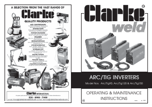 Handleiding Clarke Arc/Tig150 Lasapparaat