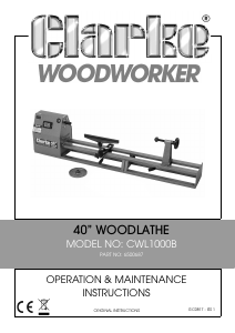 Manual Clarke CWL1000B Wood Splitter