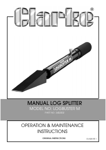 Manual Clarke Log Buster M Wood Splitter