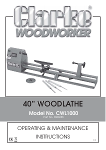 Manual Clarke CWL1000 Wood Splitter