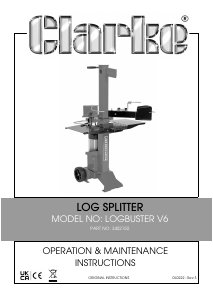 Handleiding Clarke Log Buster V6 Houtkliever