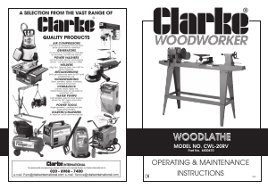 Manual Clarke CWL20RV Wood Splitter