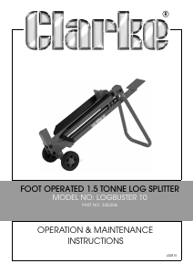 Manual Clarke Log Buster 10 Wood Splitter