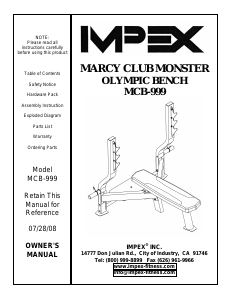 Manual Impex MCB-999 Multi-gym