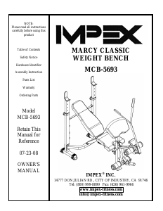 Manual Impex MCB-5693 Multi-gym