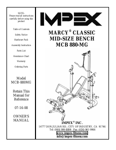 Manual Impex MCB-880MG Multi-gym