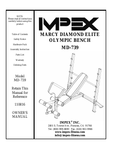 Handleiding Impex MD-739 Fitnessapparaat