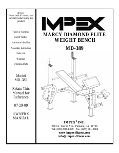 Manual Impex MD-389 Multi-gym