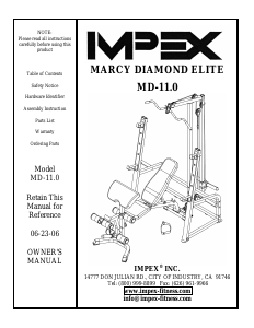 Handleiding Impex MD-11.0 Fitnessapparaat