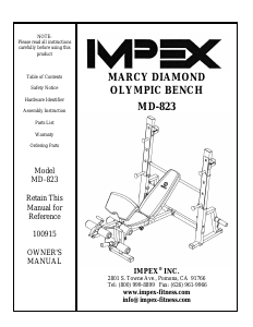 Handleiding Impex MD-823 Fitnessapparaat