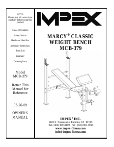Handleiding Impex MCB-379 Fitnessapparaat
