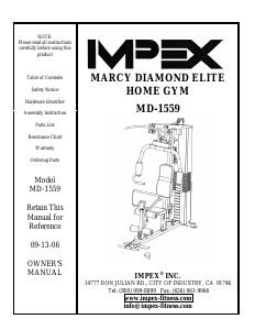 Manual Impex MD-1559 Multi-gym