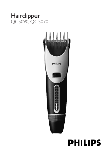 Manual Philips QC5090 Aparador de cabelo