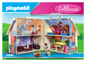 Bruksanvisning Playmobil set 70985 Modern House med bärbara dockhus