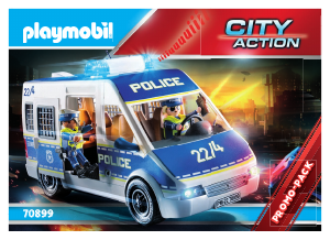 Manual Playmobil set 70899 Police Van with lights and sound