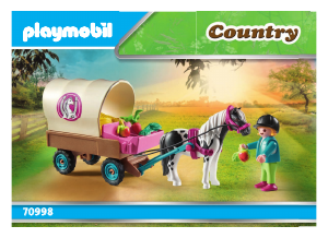 Manual Playmobil set 70998 Riding Stables Pony wagon