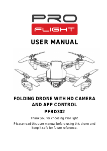 Manual Pro Flight PFBD302 Drone