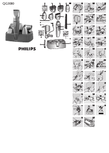 Priročnik Philips QG3080 Lasna sponka