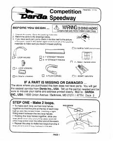 Manual Darda 11174 Competition Speedway Race Track