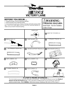 Manual Darda 11177 Nascar Victory Lane Race Track