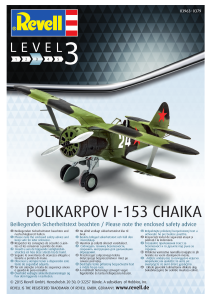 Manual Revell set 03963 Airplanes Polikarpov I-153 Chaika