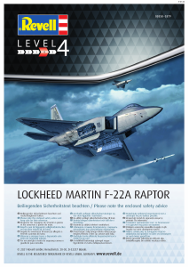 Manual Revell set 03858 Airplanes Lockheed Martin F-22A Raptor