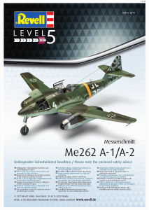 Manual Revell set 03875 Airplanes Me262 A-1/A-2