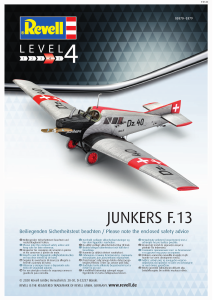 Manual Revell set 03870 Airplanes Junkers F.13