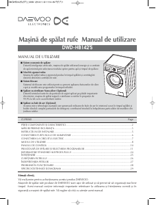 Manual Daewoo DWD-HB142RTE Mașină de spălat