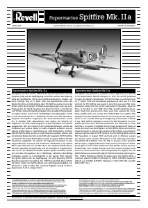 Manual Revell set 03986 Airplanes Spitfire Mk.IIa