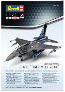 Manual Revell set 03844 Airplanes F-16D Tiger Meet 2014