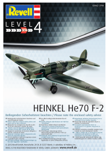 Manual Revell set 03962 Airplanes Heinkel He70 F-2
