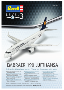 Manual Revell set 03937 Airplanes Embraer 190 Lufthansa