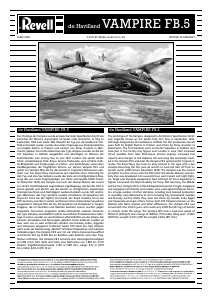 Manual Revell set 03993 Airplanes Vampire FB.5