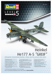 Manual Revell set 03913 Airplanes Heinkel He177 A-5 Greif