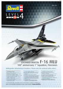 Manual Revell set 03905 Airplanes F-16 MLU