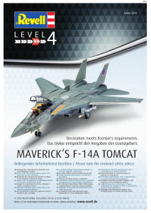 Manual Revell set 03865 Airplanes Mavericks F-14A Tomcat