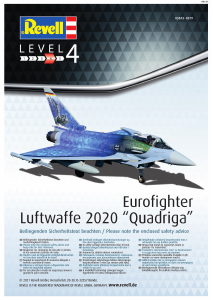 Manual Revell set 03843 Airplanes Aurofighter Luftwaffe 2020 Quadriga