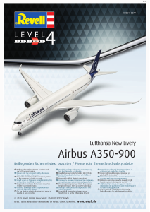 Manual Revell set 03881 Airplanes Airbus A350-900 Lufthansa