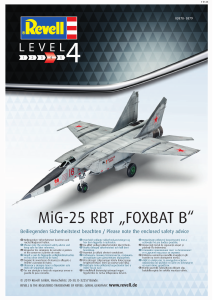 Manual Revell set 03878 Airplanes MiG-25 RBT Foxbat B
