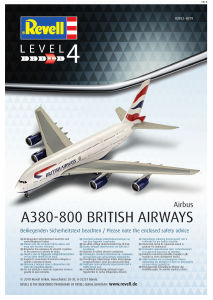 Manual Revell set 03922 Airplanes Airbus A380-800 British Airways