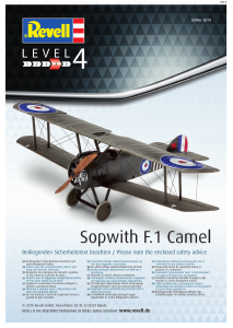 Manual Revell set 03906 Airplanes Sopwith F.1 Camel