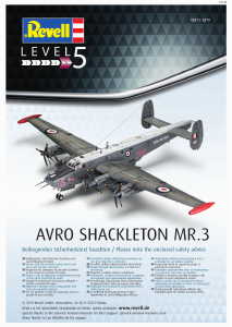 Manual Revell set 03873 Airplanes Avro Shackleton Mr.3