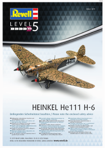 Manual Revell set 03863 Airplanes Heinkel He111 H-6