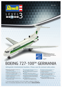 Manual Revell set 03946 Airplanes Boeing 727-100 Germania