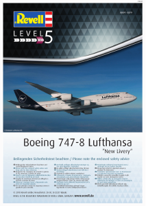 Manual Revell set 03891 Airplanes Boeing 747-8 Lufthansa