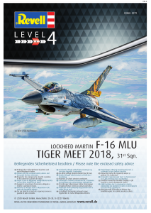 Manual Revell set 03860 Airplanes F-16 MLU Tiger Meet 2018